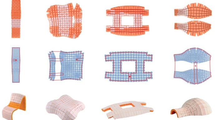 Just pull a string to turn these tile patterns into useful 3D structures