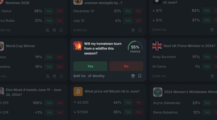 Prediction Markets Let You Bet on Whether a Wildfire Will Burn Down Your Town