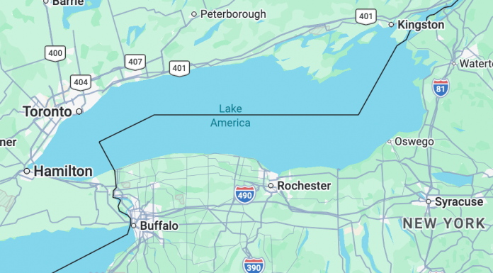 Google Maps Now Shows ‘Lake America’ Instead of Lake Ontario